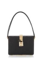 Dolce & Gabbana Black Lizard Embossed Calf Leather Box Bag
