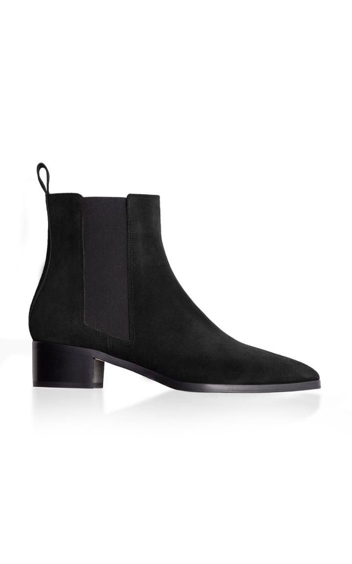 Aeyde Lou Block-heeled Suede Booties