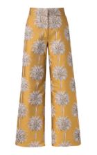 Maison Alma M'o Exclusive Embroidereded Wide Leg Pants