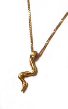 Moda Operandi Reggie Mini Snake Coated Gold Pendant Necklace