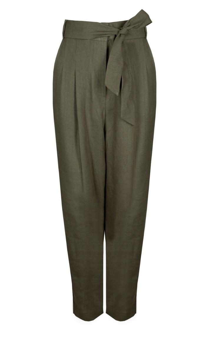 Moda Operandi Piece Of White Michelle High-rise Linen Pants