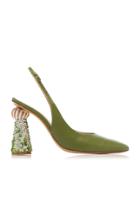 Jacquemus Loiza Leather Block Heel Pumps