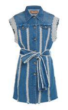 Blumarine Lace Denim Vest