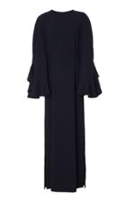 Goen.j Wide Cuffed Maxi Cape Dress