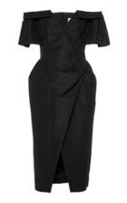 Carolina Herrera Off Shoulder Rouched Dress