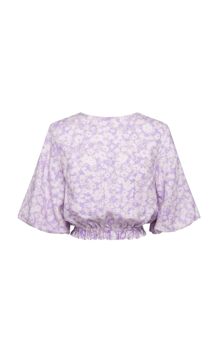 Moda Operandi Peony Lavender Vacation Blouse Size: 6