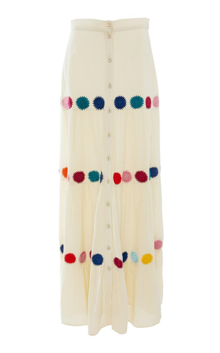 Carolina K Gigi Embroidered Maxi Skirt