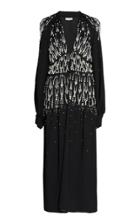 Attico Satin Pearl Embroidered Dress