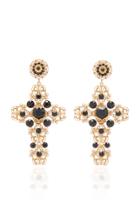 Moda Operandi Dolce & Gabbana Glass Diamond Cross Earrings