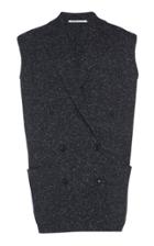 Agnona Cashmere Tweed Double Breasted Vest