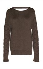 Preen By Thornton Bregazzi Camilla Reversible Cable Knit Sweater