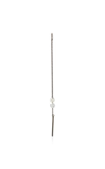 Montse Esteve Oxidized Silver Diamond Earring