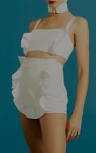 Adriana Degreas Top And Shorts Bikini Set With Ruffles