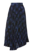 Vince Winter Tie-dye Pleated Midi Skirt