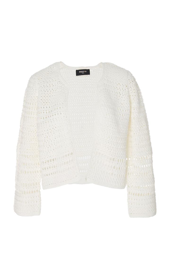 Paule Ka Crochet Cotton Cardigan