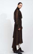 Petar Petrov Gold Embellished Turtleneck Dress