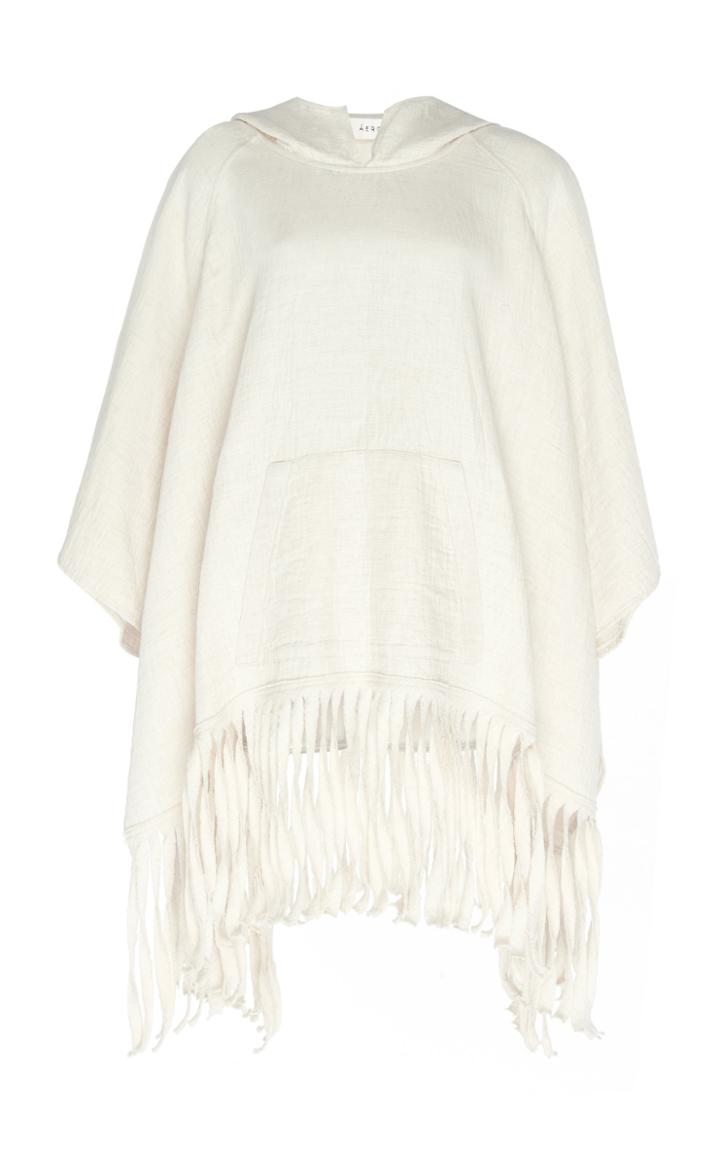Moda Operandi Eron Patti Fringed Cotton-blend Poncho Size: Xs/s