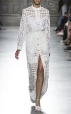 Fausto Puglisi Macrame Mock Neck Blouse
