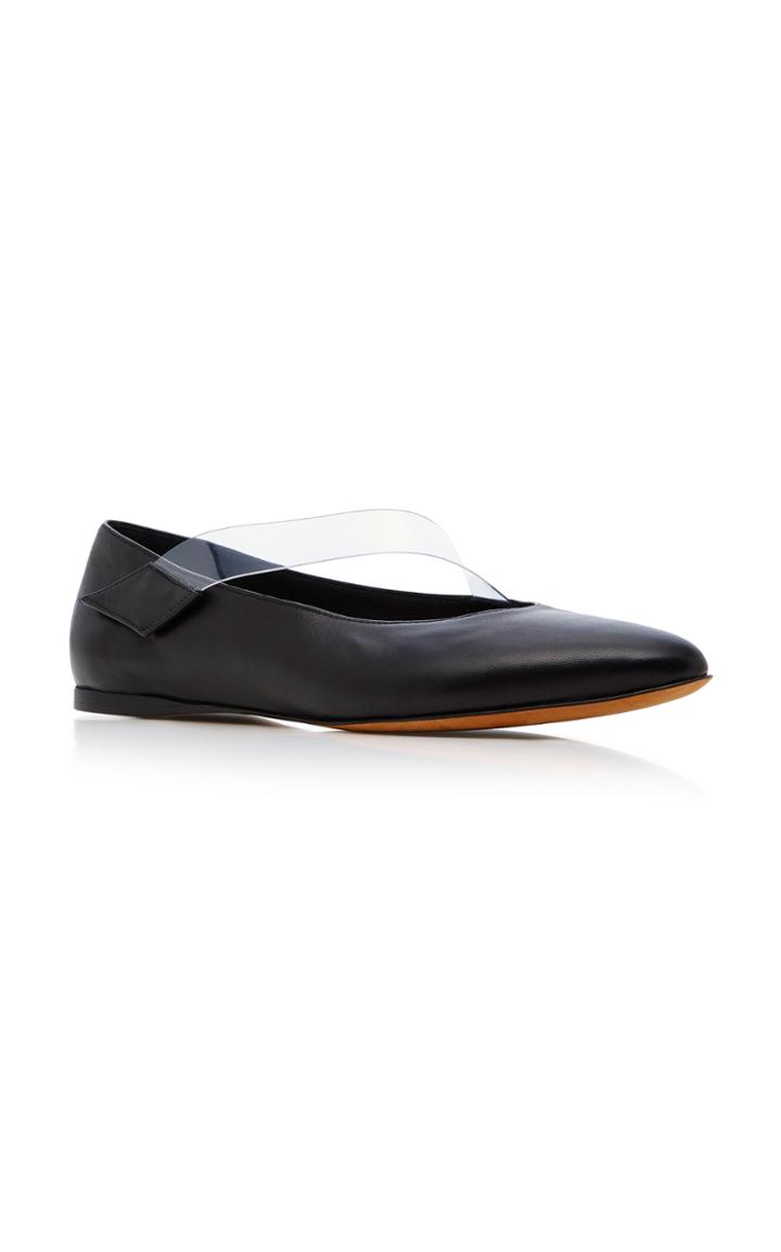 Gray Matters Ballerina Leather Laccio Flat