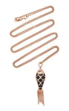 Selim Mouzannar 18k Rose Gold Ruby And Enamel Necklace