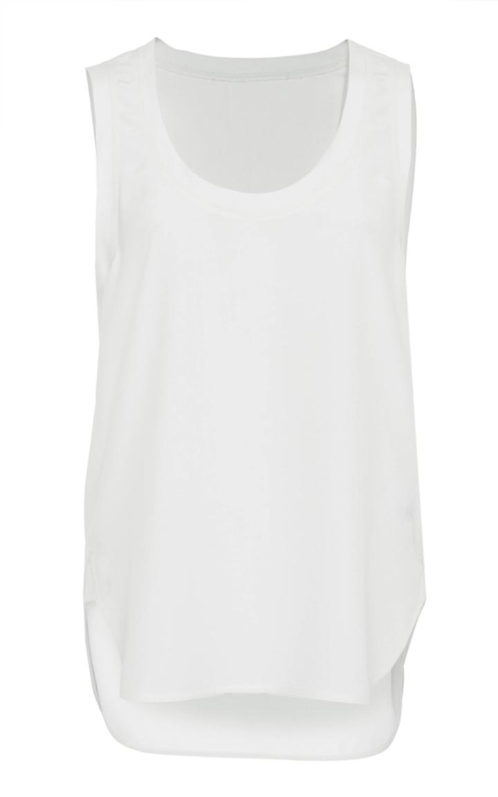 Agnona Net Stitch Cashmere Relaxed Tank