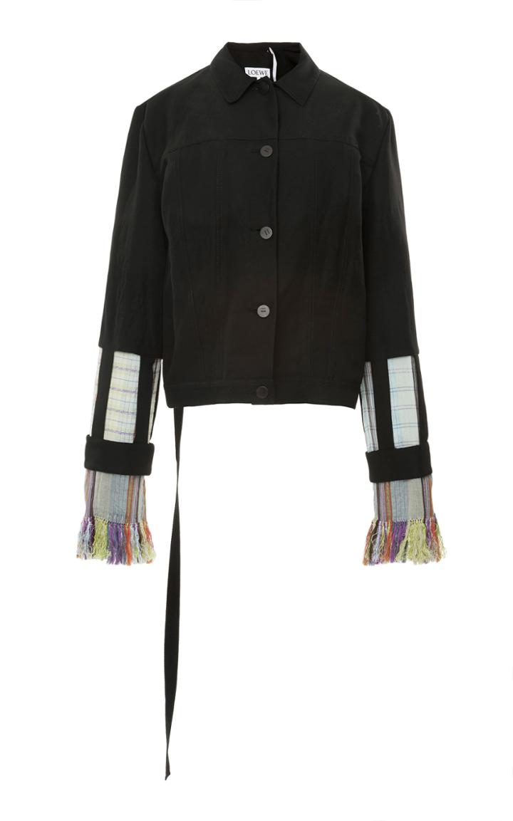 Loewe Fringe Cuff Denim Jacket