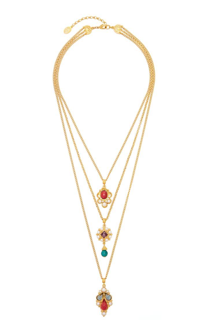Ben-amun Layered 24k Gold-plated Multi-stone Necklace