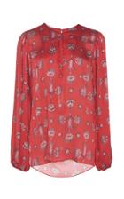 Johanna Ortiz Living Coral Printed Crinkle Georgette Top