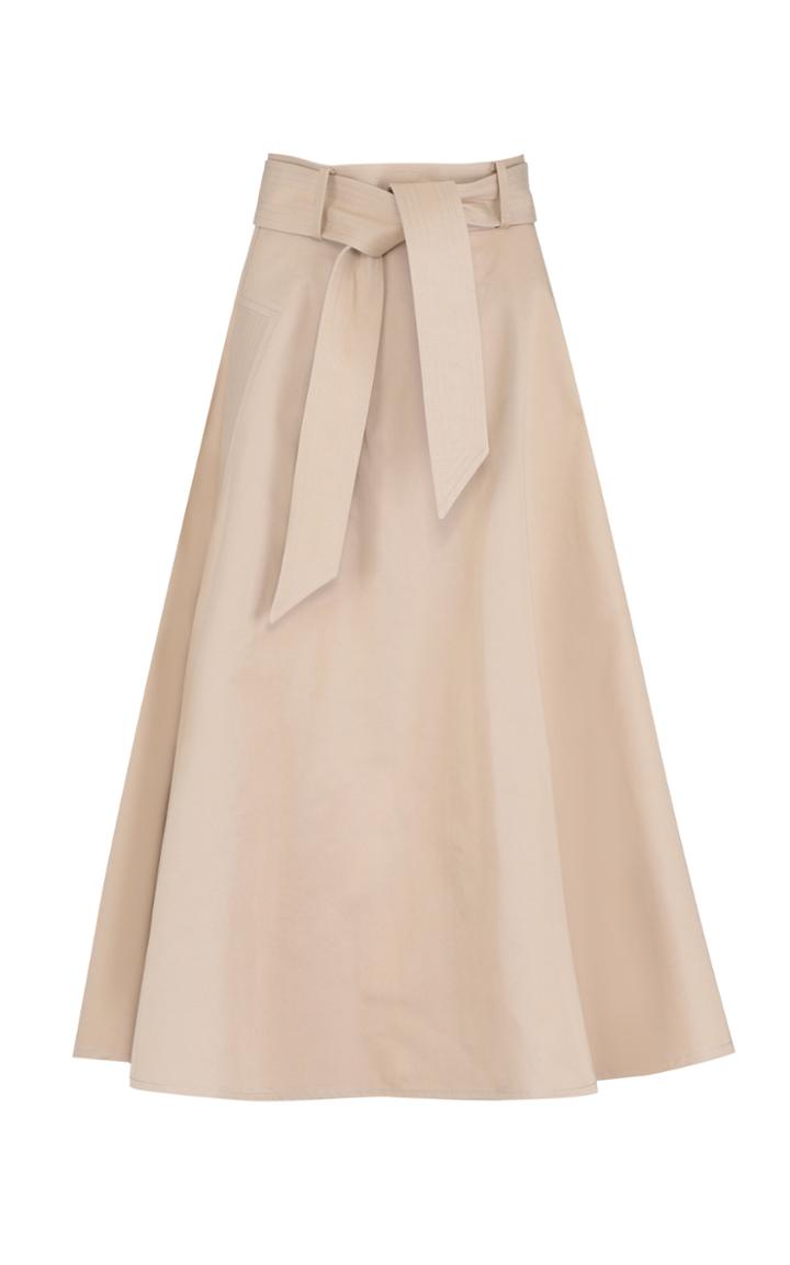 Moda Operandi Martin Grant Belted Cotton Midi Circle Skirt