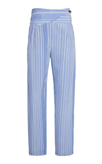 Moda Operandi Blaz Milano Calypso Striped High-rise Straight-leg Pants Size: 00