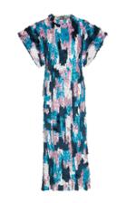 Christina Economou Sequined Tulle Midi Dress