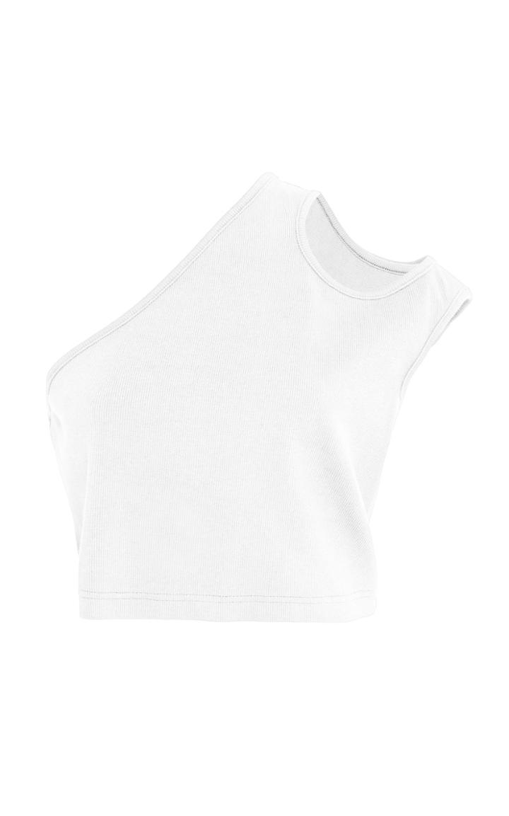 Telfar Rib Cropped Asymmetrical Tank