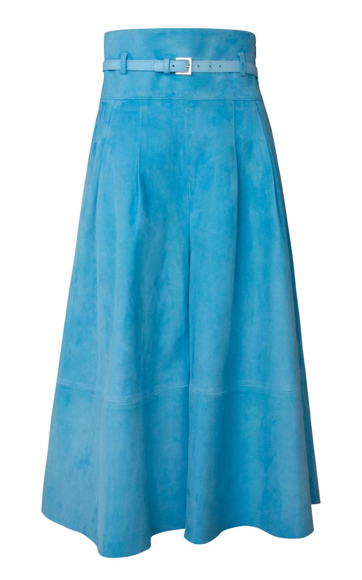 Moda Operandi Alejandra Alonso Rojas Belted Suede Culottes