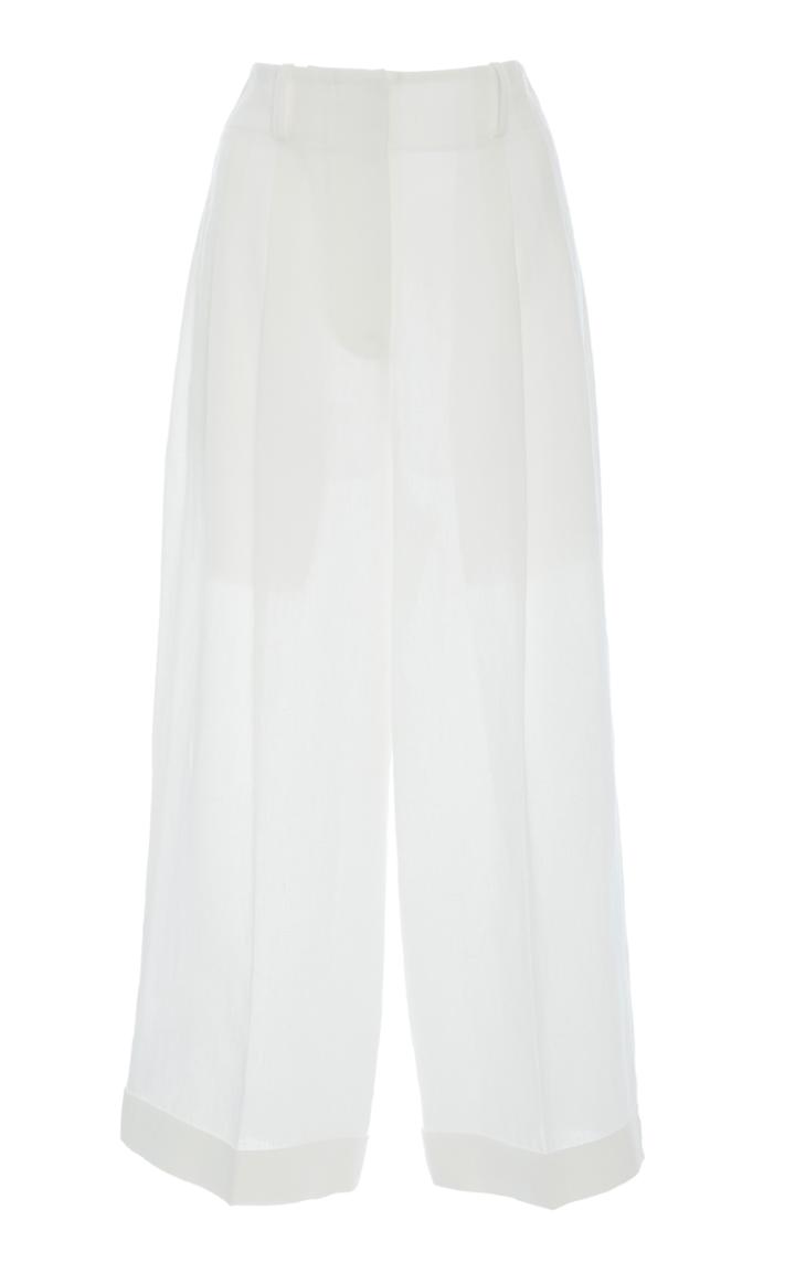 Michael Kors Collection Cropped Linen Trousers