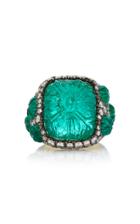 Bayco 18k Black Gold Emerald And Diamond Ring