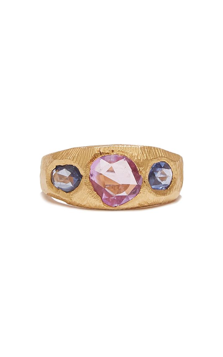 Page Sargisson 18kt Gold Three Sapphire Ring