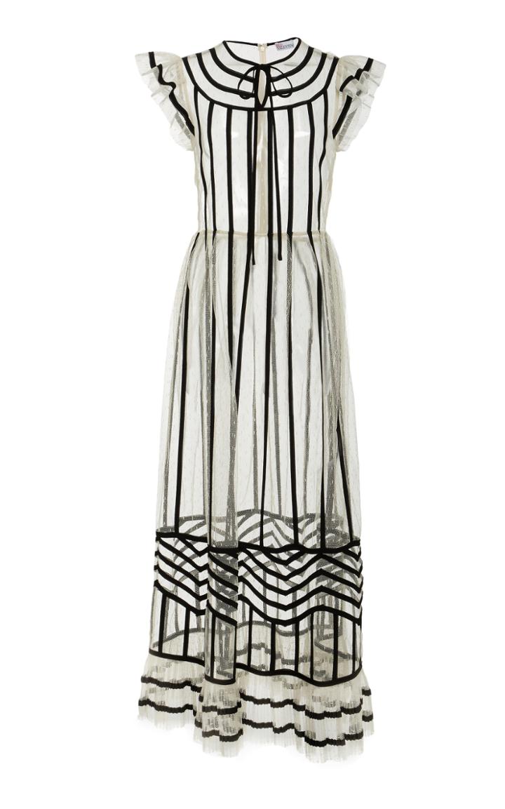 Red Valentino Striped Midi Dress