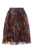 Burberry Silk Pleated Organza Skirt