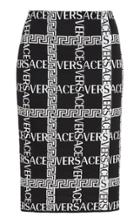 Versace Logo-print Cotton-blend Mini Pencil Skirt
