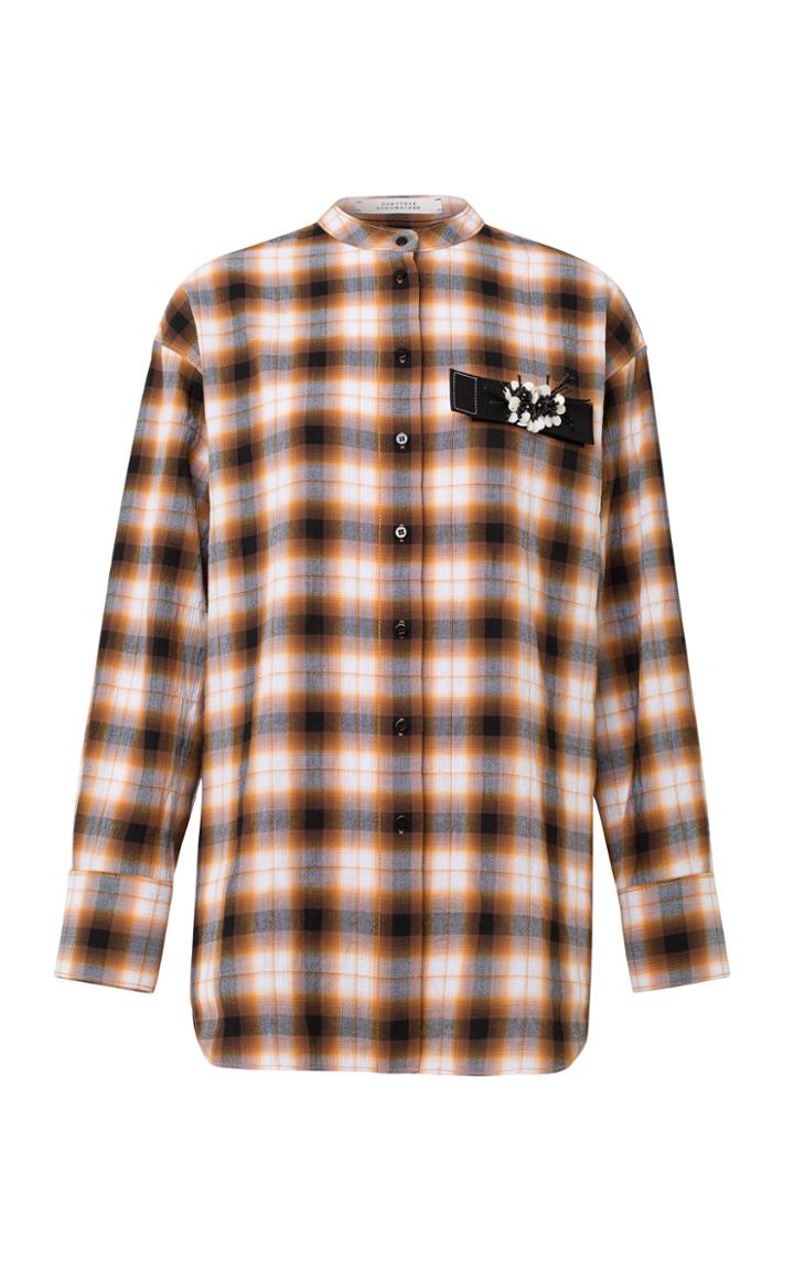 Dorothee Schumacher Fragmented Checks Plaid Cotton-blend Top