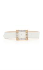 Alessandra Rich Crystal-embellished Leather Belt