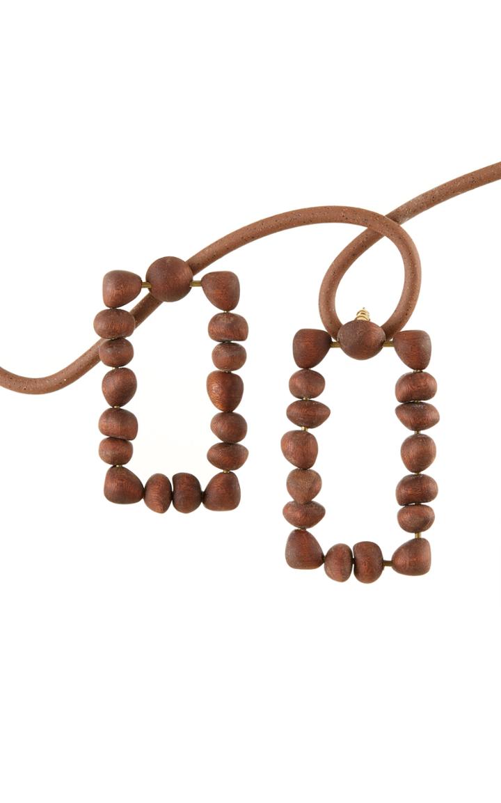 Moda Operandi Cult Gaia Dita Stacked Wood Earrings