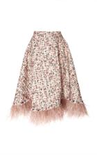 Huishan Zhang Alexia Feather Embellished A-line Skirt