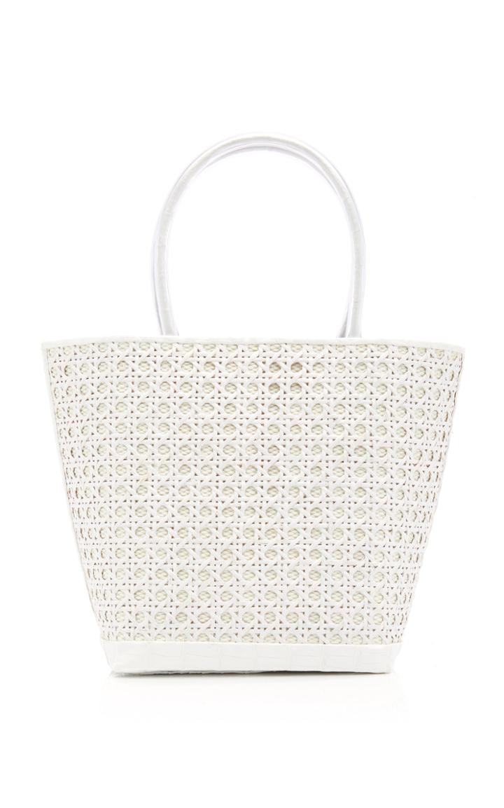 Moda Operandi Nancy Gonzalez Woven Crocodile Tote