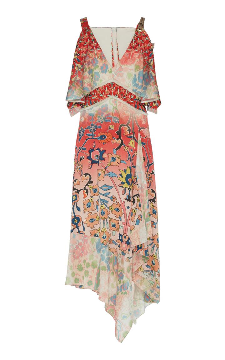 Peter Pilotto Silk Cold-shoulder Dress