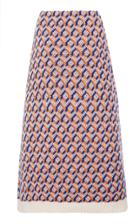 Moda Operandi Prada Rib-trimmed Wool Midi Skirt Size: 36