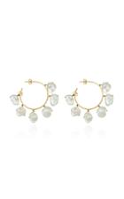 Charms Company Pearls Of Joy Medium 14k Yellow-gold Hoop Earrings