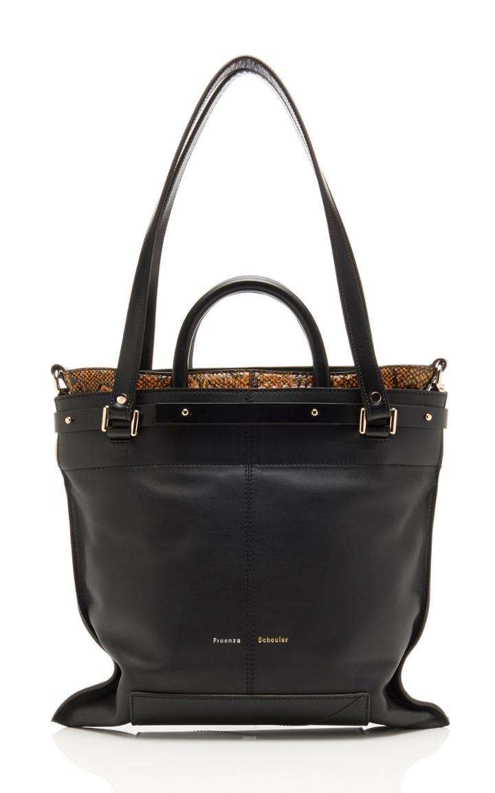 Proenza Schouler Ps19 Snake-paneled Leather Tote