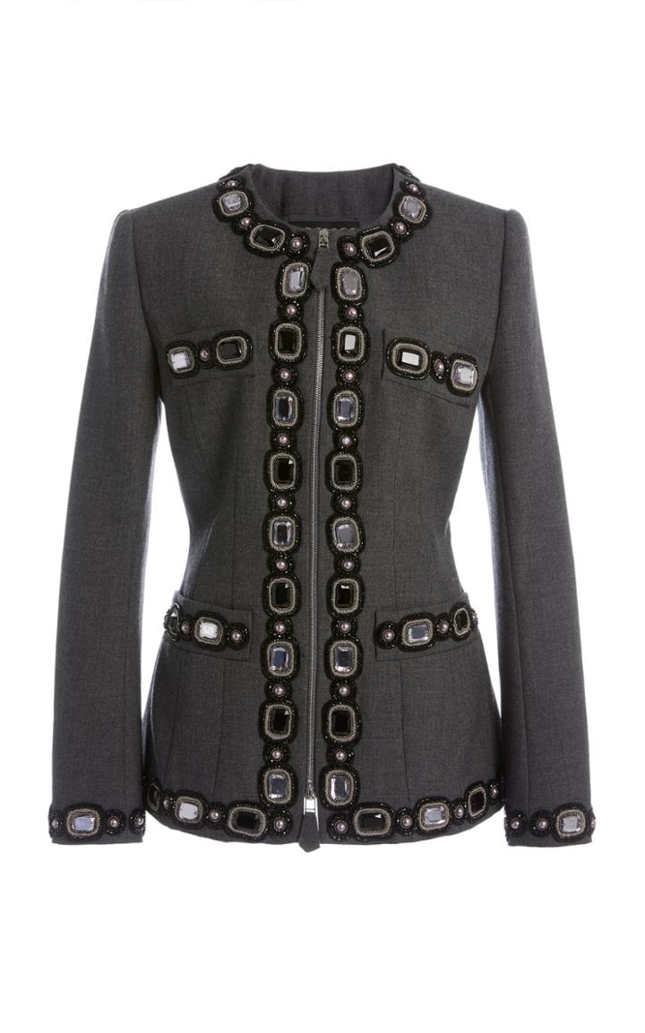 Moda Operandi Andrew Gn Embroidered Wool Blazer