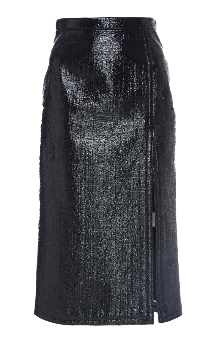N 21 N&deg;21 Coleen Coated Cotton-tweed Midi Skirt